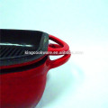 Pote rojo rectangular de hierro fundido / cazuela / sartén